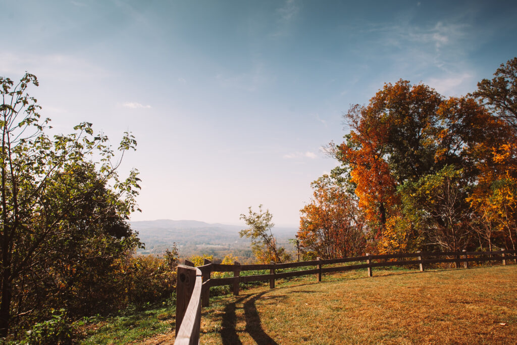 Angel Overlook. View of mountains and trees in the fall.